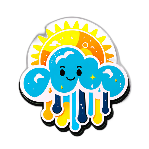 Sticker die het weer van morgen voorspelt