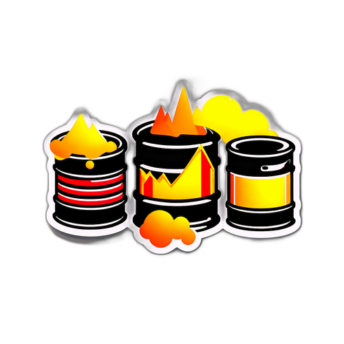 क्रूड ऑइल मूल्य ग्राफ स्टिकर