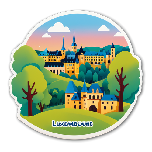 Sticker Menawan Luxembourg: Temui Pesona Bandar Bersama Karakter Kartun Lucu!