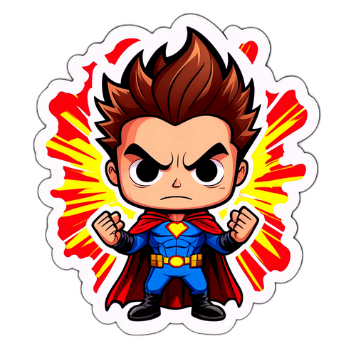 Diseño de un personaje caricaturesco con fondo de cómic