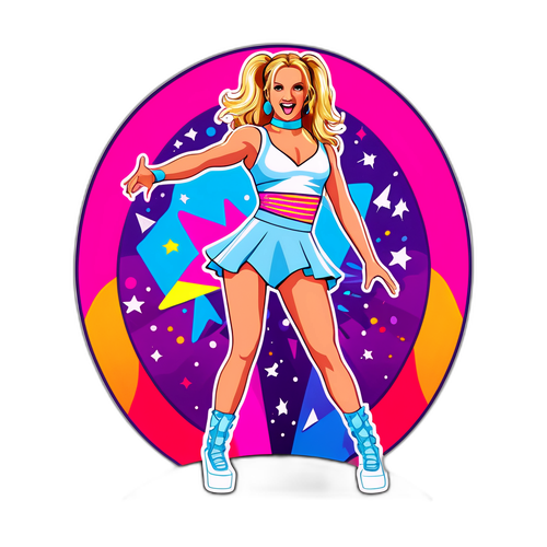 Fargerik Britney Spears Sticker