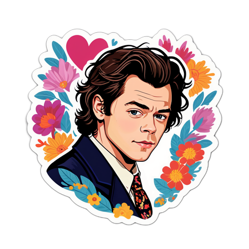 Barevný portrét Harryho Stylese