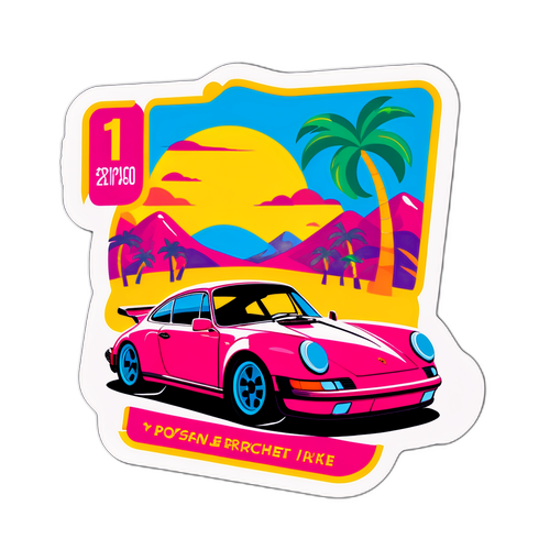 Porsche Araba ve Şanslı Çekiliş Bileti Tasarımı