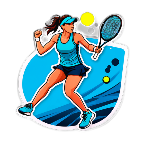 Energisk tennissticker af Ajla Tomljanovic