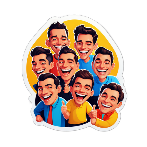 Design Cheio de Alegria de Caricaturas