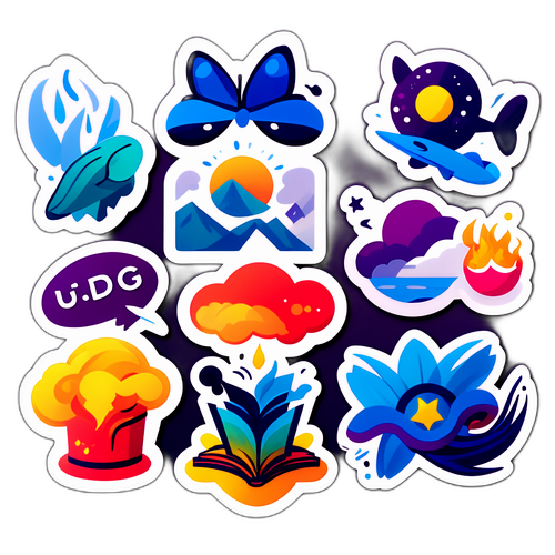 도전과 우정을 강조하는 스토리텔링 요소 스티커