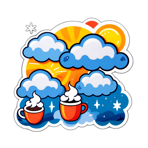 Stiker Cuaca Ceria