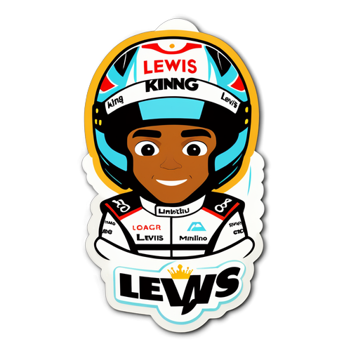 Autocollant de Lewis Hamilton - Roi Lewis