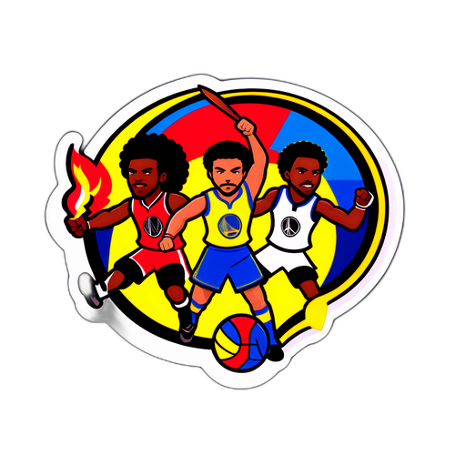 勇士隊與魔術隊的比賽場面