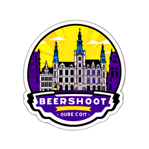 Sticker van Beerschot met de slogan 'Proud of our city!'