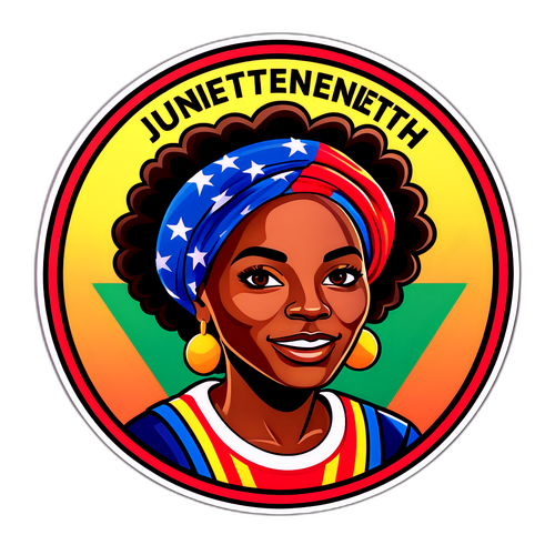 Juneteenth-kalvo, joka ilmentää vapautumista, kulttuuria ja yhteisön voimaa