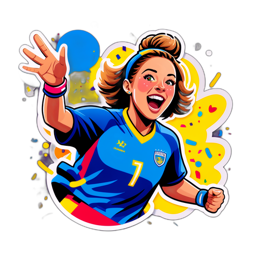 Alisha Lehmann Doelpunt Sticker