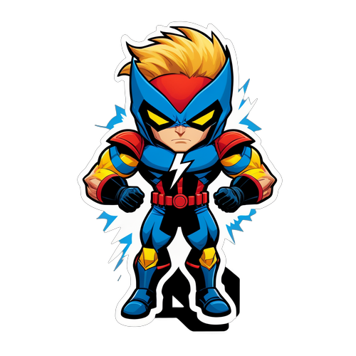 Unleash the Power: Sentry Strikes in Epic Thunderbolts Sticker Design!