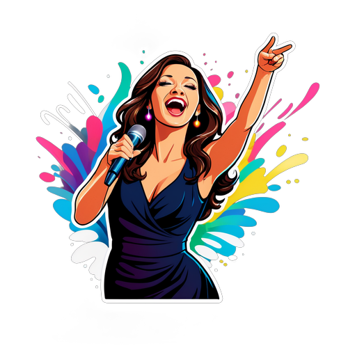 Anna Tatangelo che canta con passione
