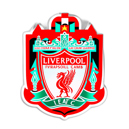 สติ๊กเกอร์กราฟิกสนามฟุตบอลพร้อมโลโก้ทีมลิเวอร์พูล