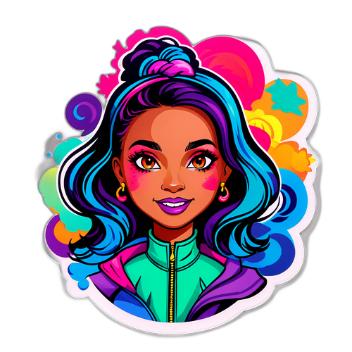 Autocollant vibrant de talents artistiques