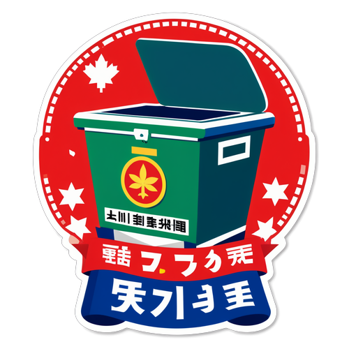 北九州市議会選挙に向けた投票箱と議員バッジのデザイン