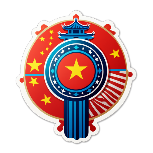 文化交流融合貼紙