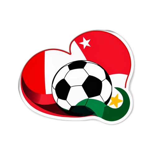 Stiker Timnas Indonesia dengan Bola Sepak