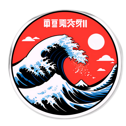 Sticker ter Herinnering aan de Tsunamiwaarschuwing in Japan