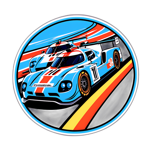 Sticker z tematem wyścigów Le Mans