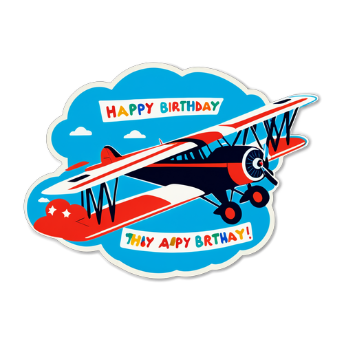 ¡Despega la Fiesta! Celebra los Cumpleaños con Este Adorable Avión Vintage