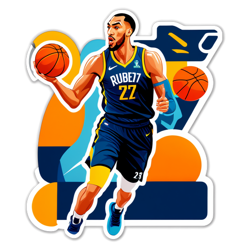 Rudy Gobert en Action : Le Sticker de Basketball Qui Va Faire Tossler Vos Sens!