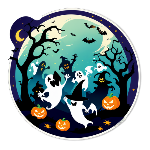 Moonlit Mischief: Ghosts and Goblins Dance! Get Ready for a Spooktacular Halloween!