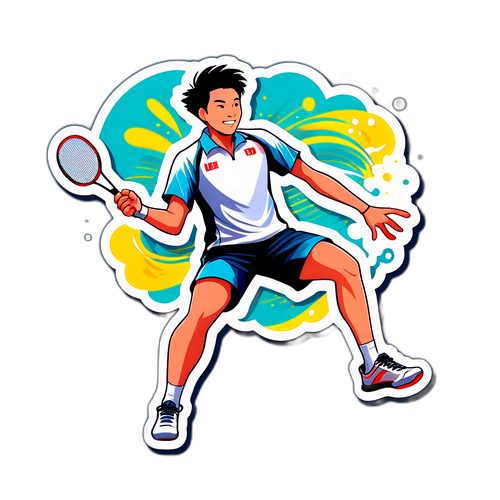 Stiker Pemain Badminton Lee Zii Jia