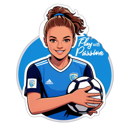 Sticker van Alisha Lehmann in haar voetbaloutfit