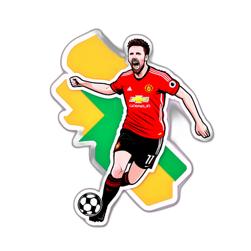 Minimalist Illustrasjon av Michael Carrick Feire en Mål