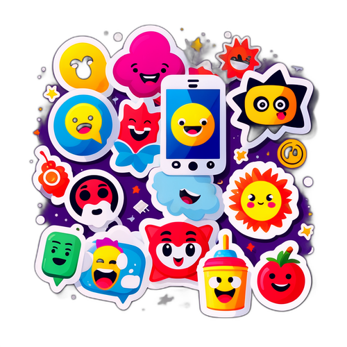 Masiglang Sticker ng mga Viral na Icon ng Video