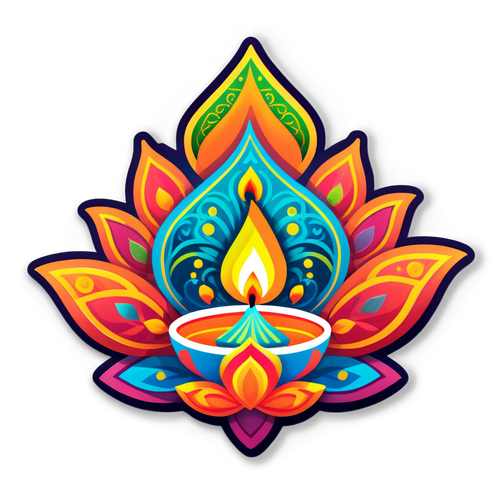 Illuminated Diya: A Celebration of Diwali Spirit