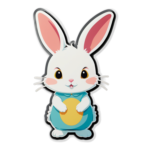 Meet the Cutest Bunny Ever! This Adorable Sticker Will Melt Your Heart!