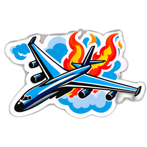 Hình dán máy bay B52 trong trời khói lửa