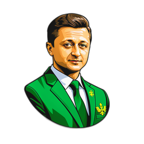 Дизайн зі стилізованою фігурою Володимира Зеленського