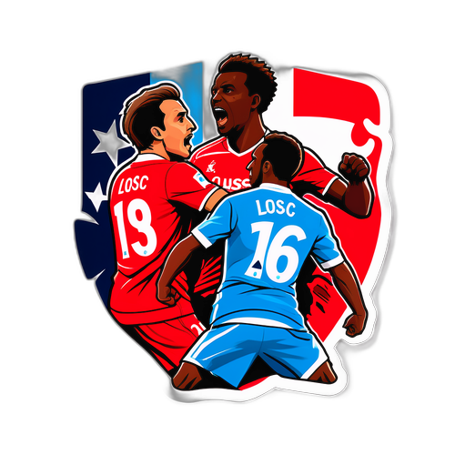 Sticker Rapatnya Aksi Pertarungan LOSC dan Marseille