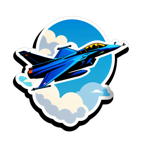 Стильний літак Rafale, що мчить через хмари
