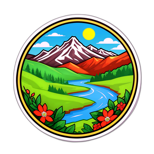 Scenisk klistremerke fra Georgia