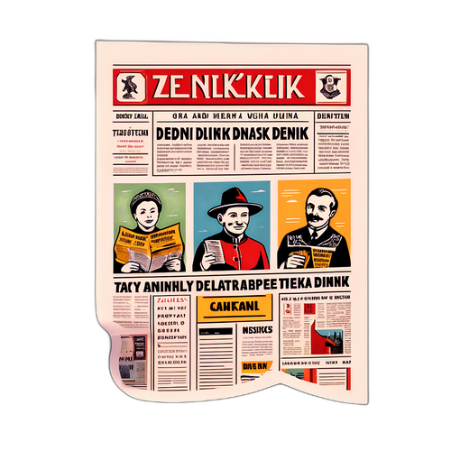 Retro plakát pro Zlínský deník