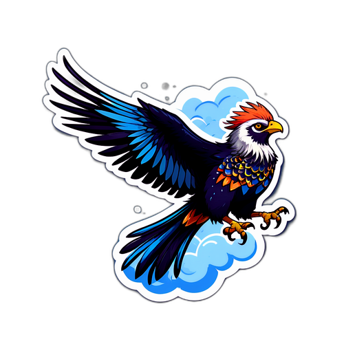 Sticker Burung Berwarna Menawan
