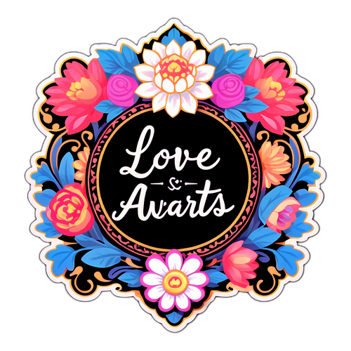 Bridgerton-inspireret klistermærke med blomstermotiv