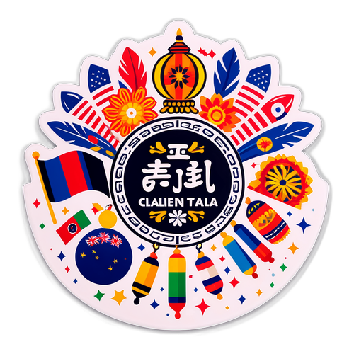 庆祝各种文化节日的贴纸