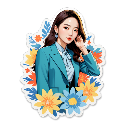 Pesona Fashion Jeon Jong-seo: Sticker Stylish Berdesain Floral Modern!