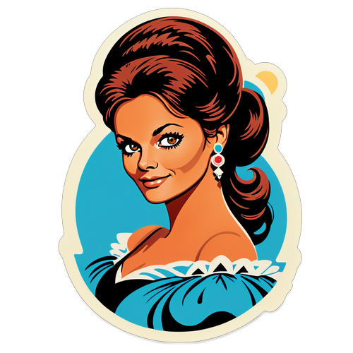 Claudia Cardinale: La Bellezza Eterna di Il Gattopardo in Uno Sticker Vintage!