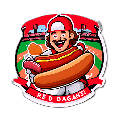 Exciting Reds Game Fun Sticker