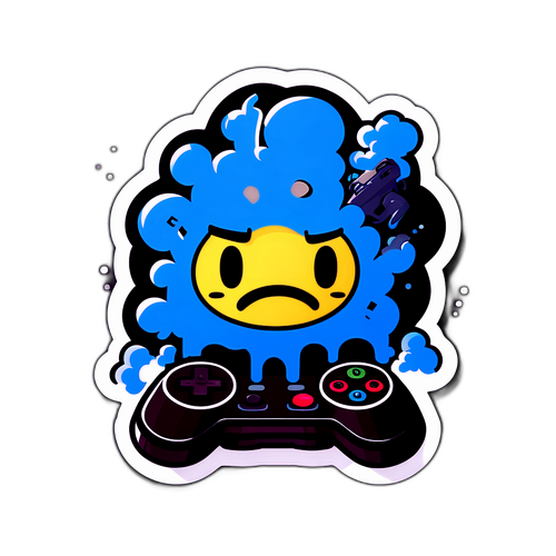 Humoristisk Sticker af Nedbrudt Steam