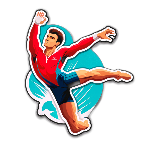 Sticker artistic cu Marius Urzica în mișcare