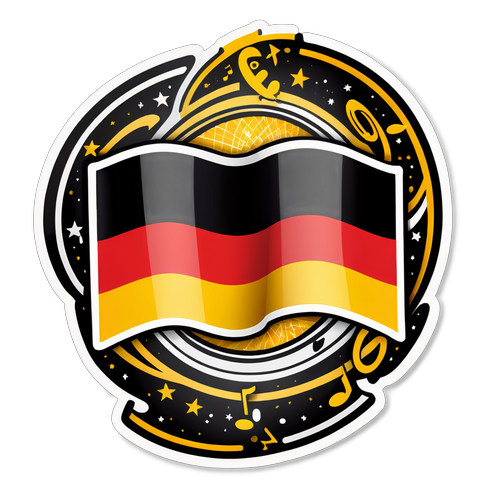 Elegant Tyskland Eurovision 2025 Sticker