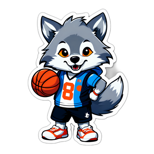 可愛的狼持籃球